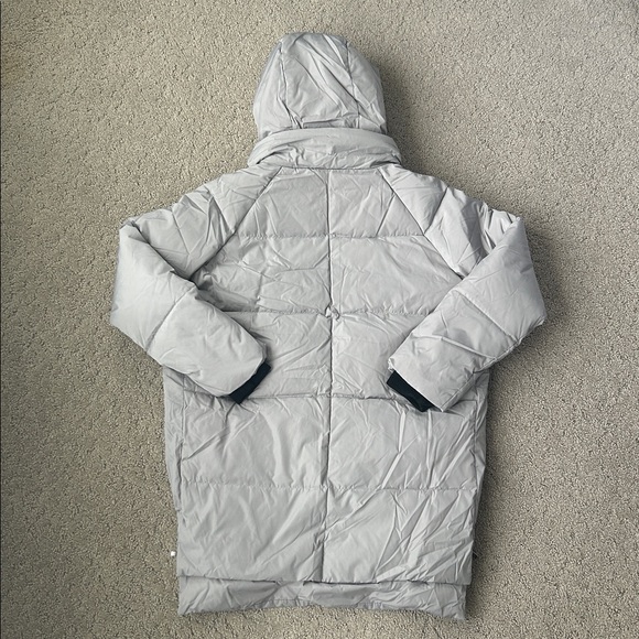 Orolay Down Puffer Jacket Quilted Longline Winter Jacket Gray Women’s Small NEW - Picture 13 of 14